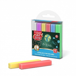 Мелки для доски Erich Krause 6 цветов (Erich Krause, 45312)